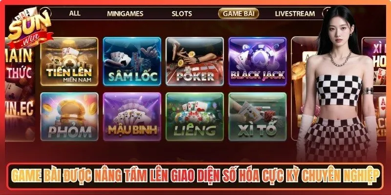 Game bài được nâng tầm lên giao diện số hóa cực kỳ chuyên nghiệp