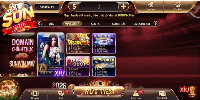 MiniGame Sunwin là sảnh cược có trải nghiệm nhanh với thưởng cao