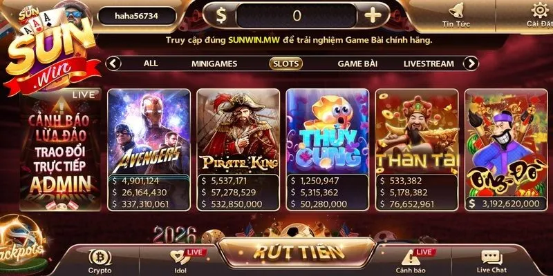 Nổ hũ Sunwin là sảnh game đổi thưởng đẳng cấp với tỷ lệ nổ hũ cực cao